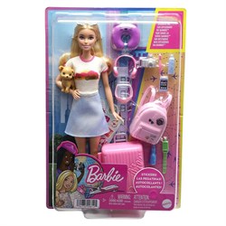 Barbie Seyahatte Bebeği ve Aksesuarları HJY18-