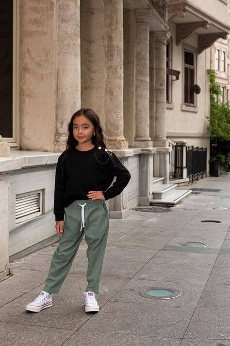 For You Kids 2'li Omuz Düğmeli Yeşil Gabardin Pantolon Takım For You Kids 2'li Omuz Düğmeli Yeşil Gabardin Pantolon Takım