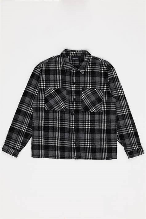 For You Man Ekoseli Çift Cep Antrasit Oduncu Gömlek For You Man Oversize Ekoseli Çift Cep Antrasit Oduncu Gömlek