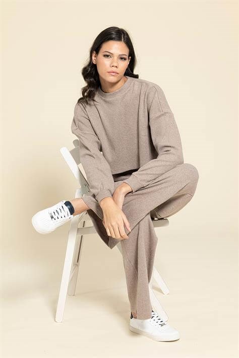Crop Cepli Kahve Pantolon Takım  For You Woman Crop Cepli Kahve Pantolon Takım 