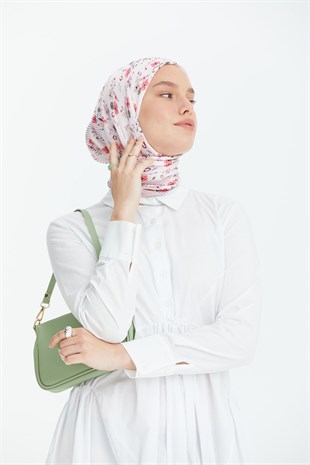Pilise Eşarp Flowers Pembe