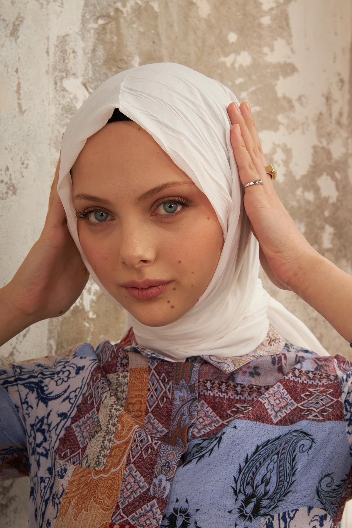 BAMBU ŞAL - İNCİ BEYAZI