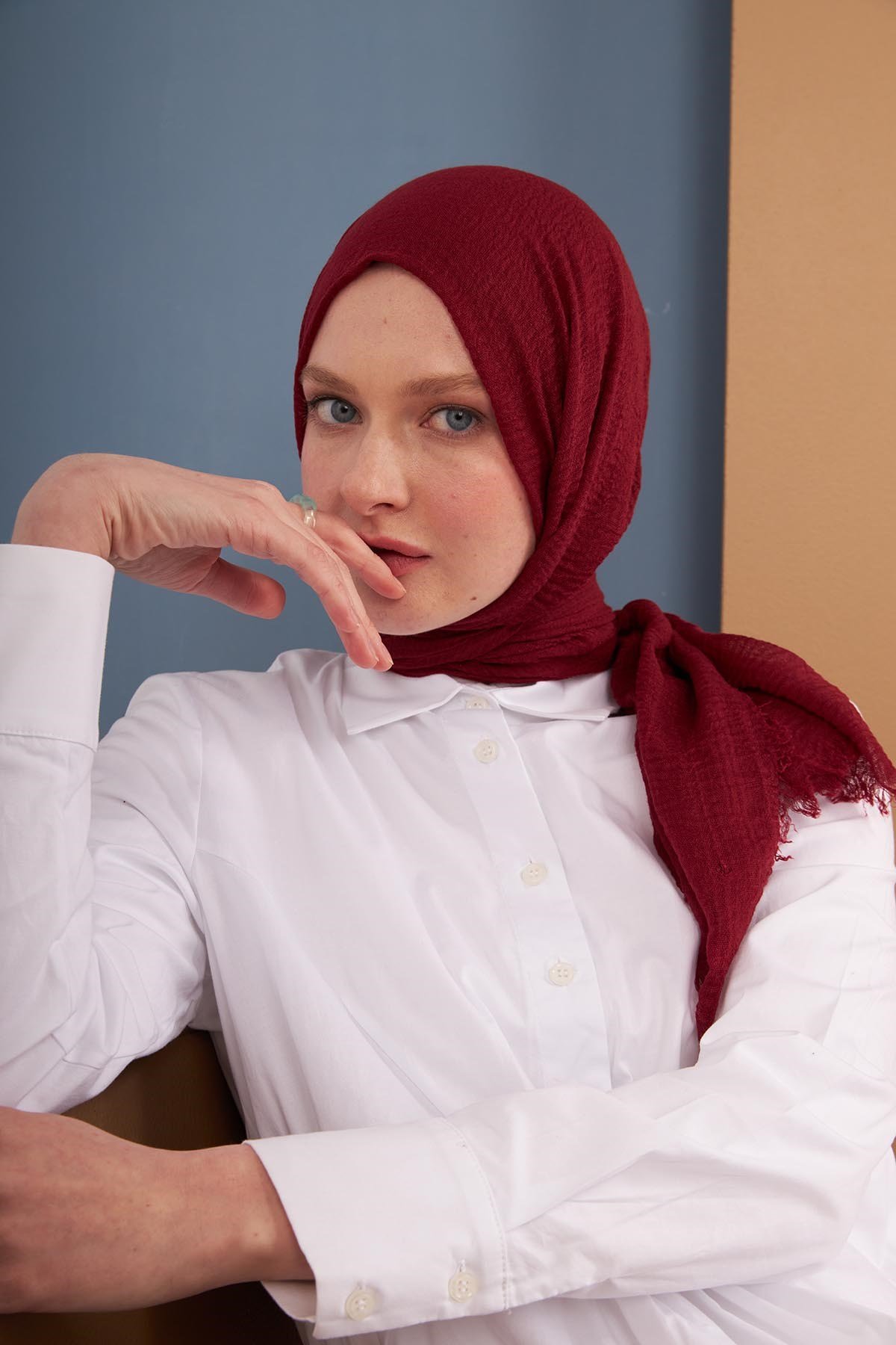 BÜRÜMCÜK ŞAL - BORDO