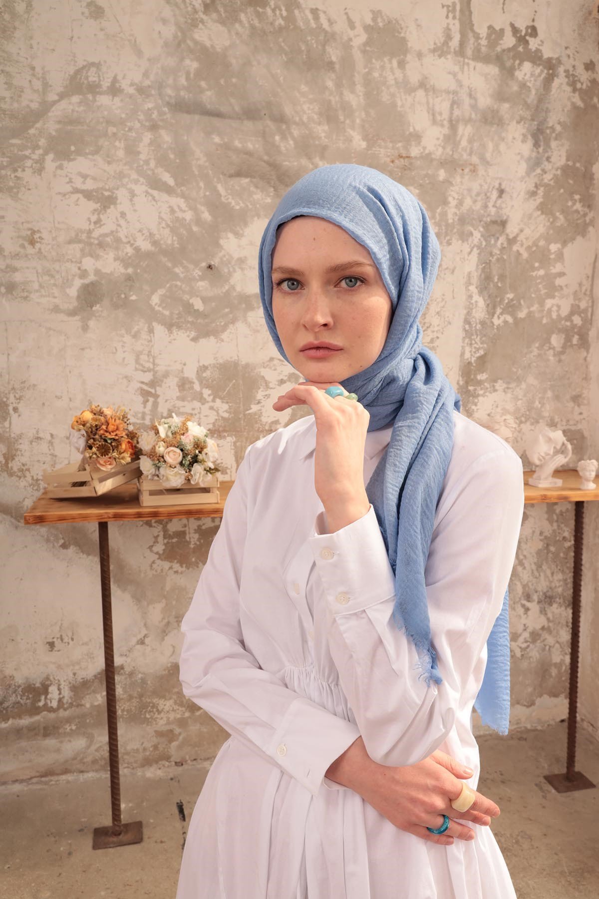 BÜRÜMCÜK ŞAL - GÖK MAVİSİ