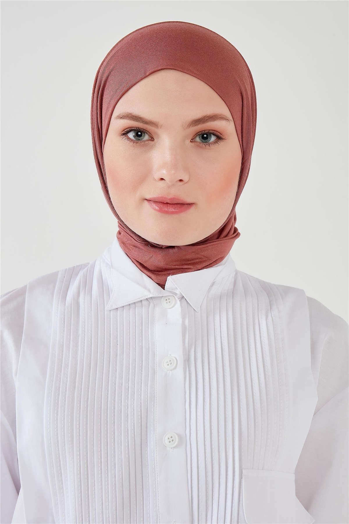 Çıtçıtlı Bone Koyu Gül Kurusu