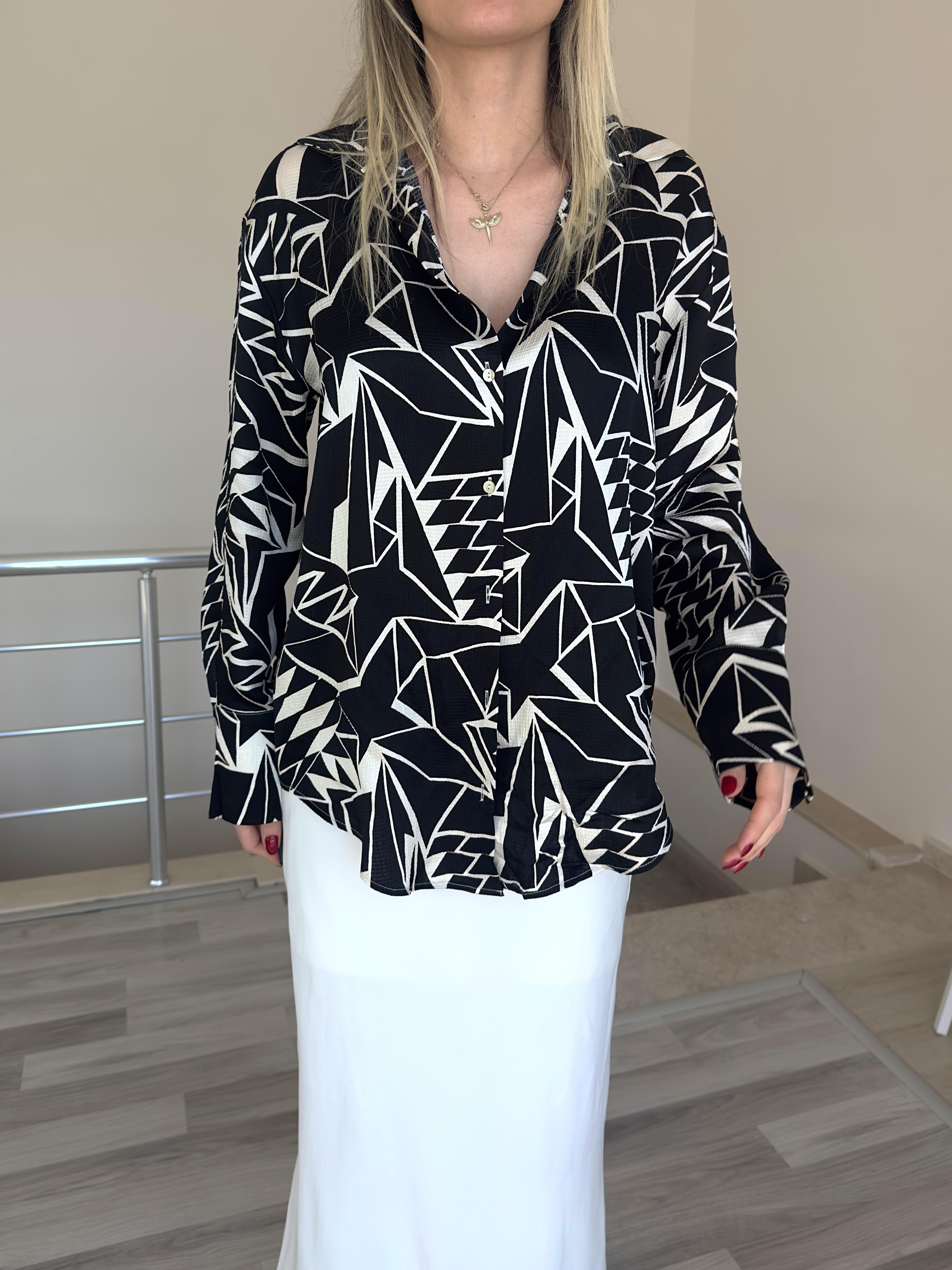 Bürümcük Kabartma Desenli Gömlek