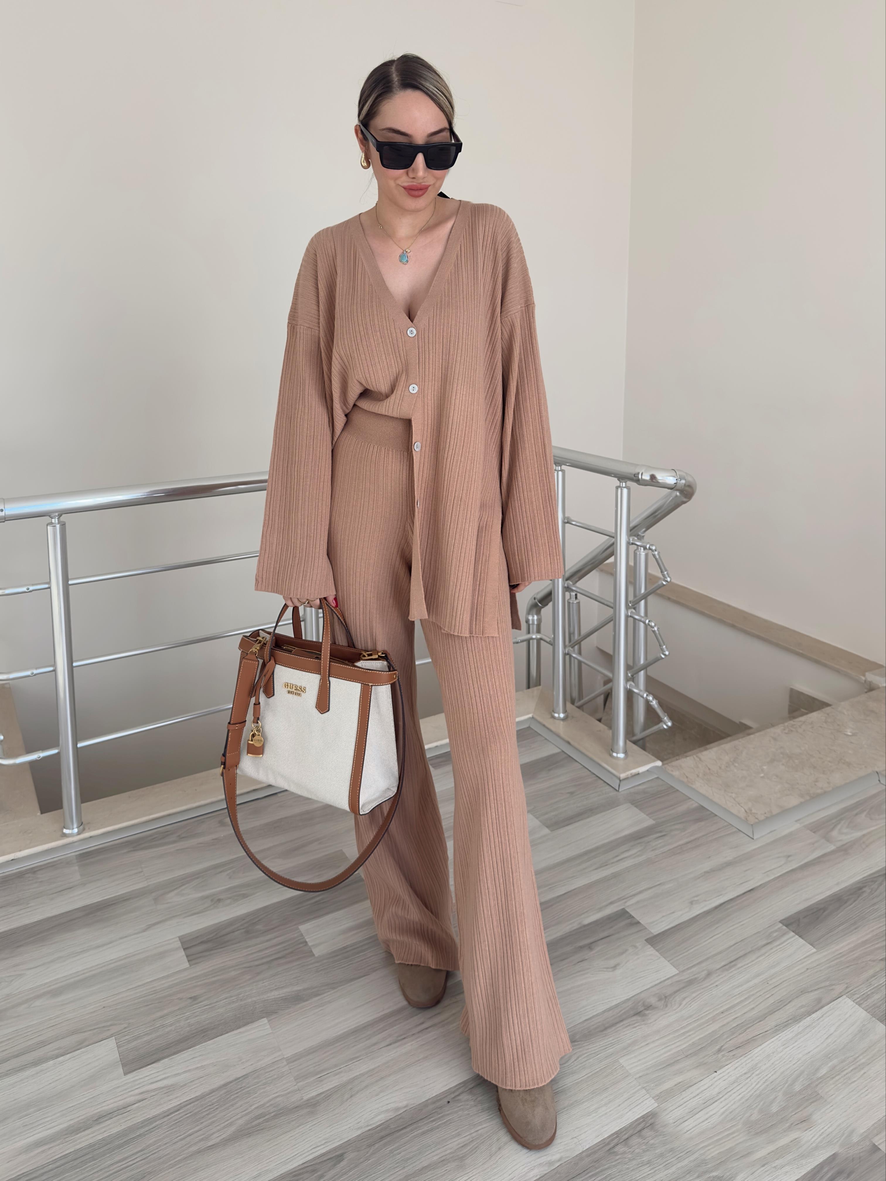 Camel Kayısı Triko Takım