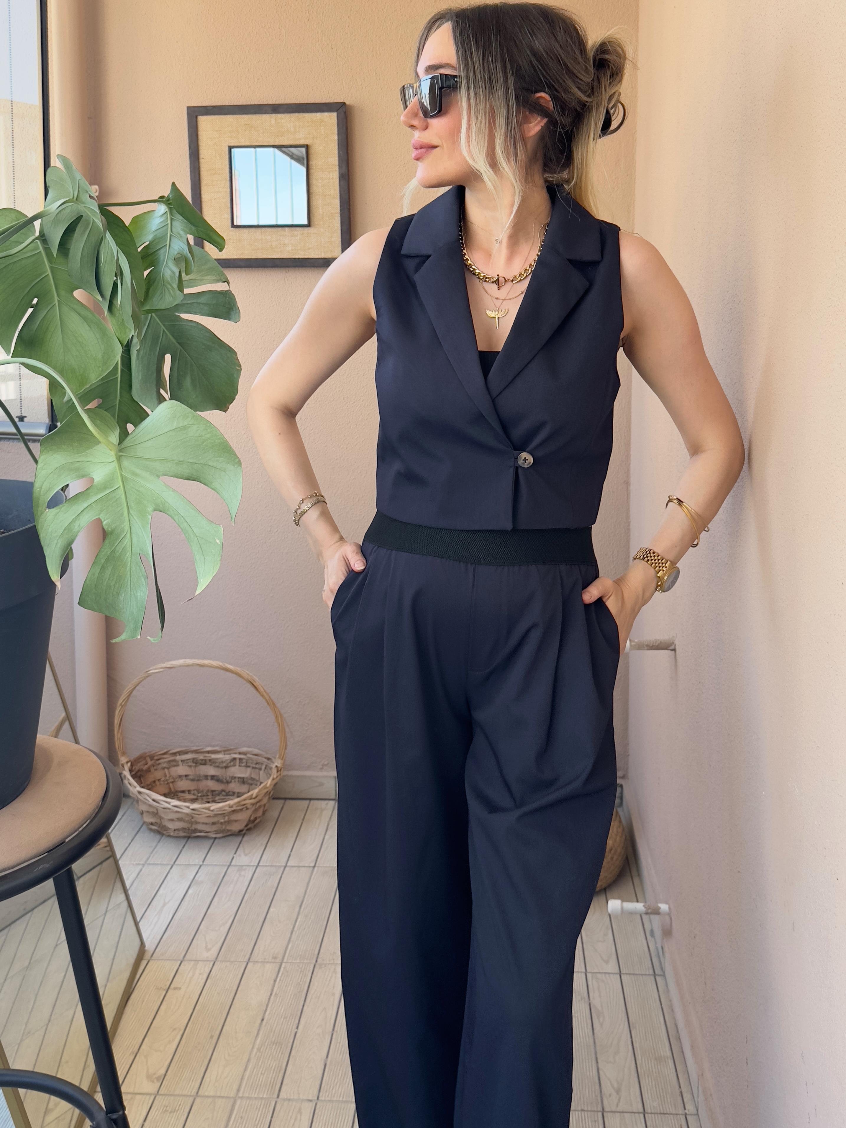 Lacivert yelek pantolon takım