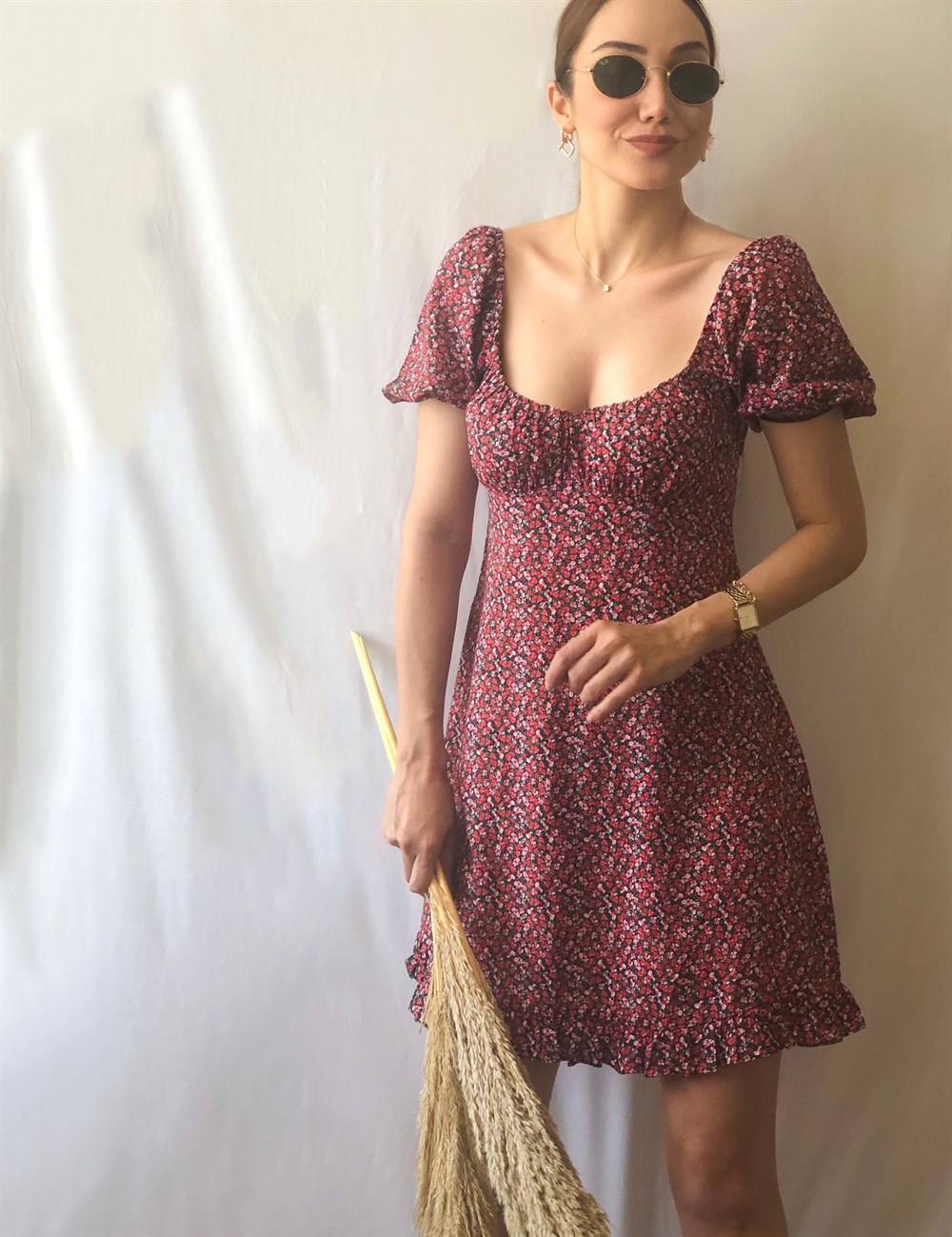 Viskon Dizüstü Çıtır Elbise