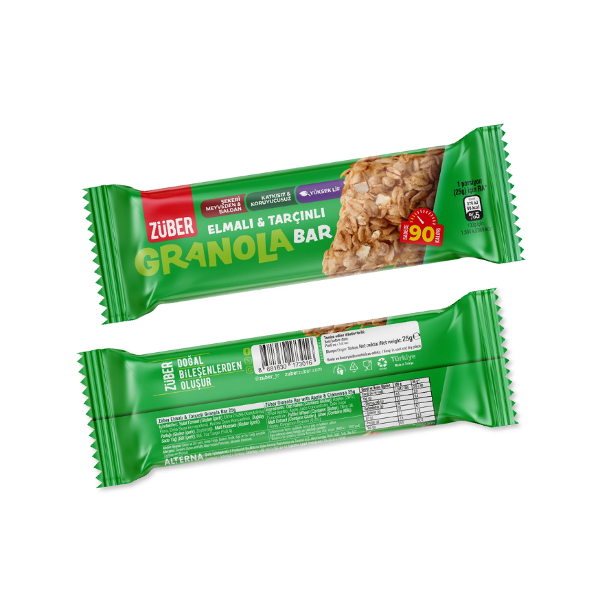 Elmalı - Tarçınlı Granola Bar 25 g