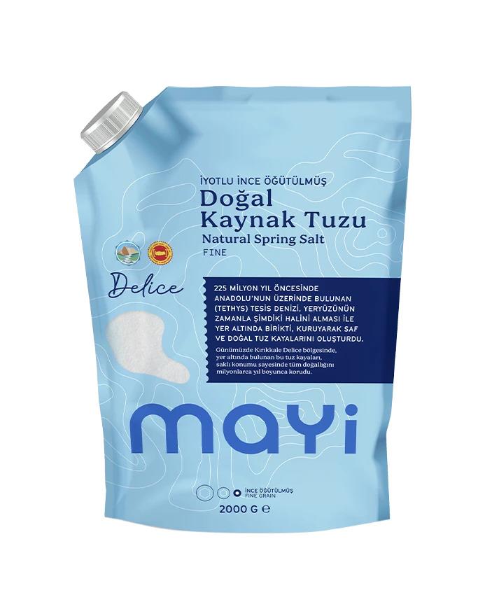 İyotlu İnce Öğütülmüş Doğal Kaynak Tuzu 2 kg