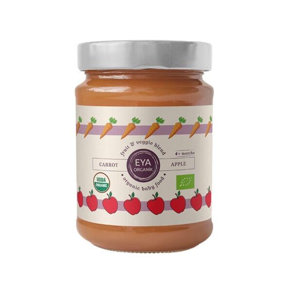 Organik Elma - Havuç Püresi 100 g