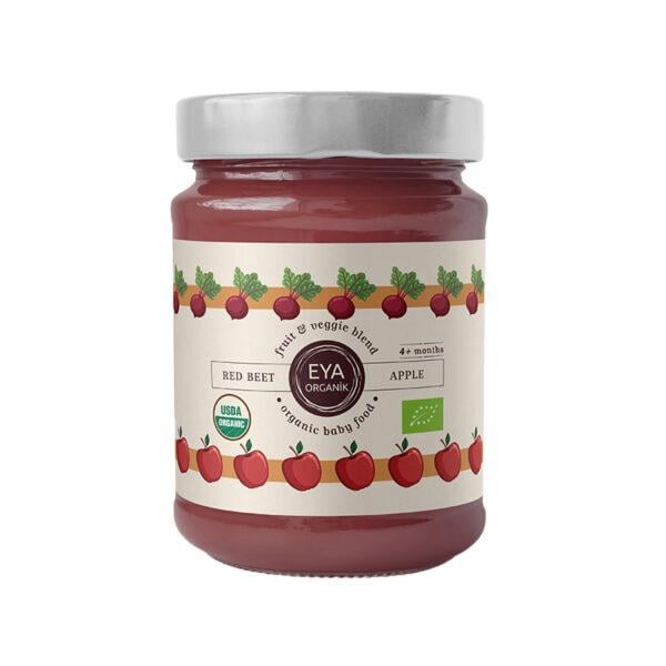 Organik Elma - Kırmızı Pancar Püresi 100 g