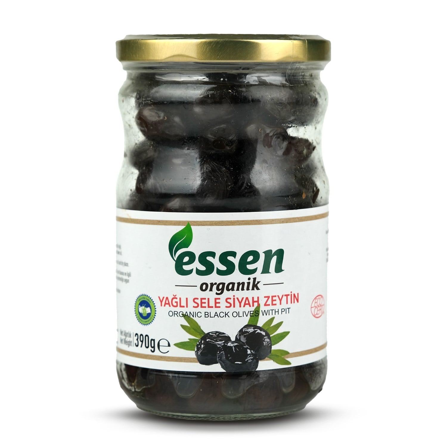 Organik Yağlı Sele Süper Siyah Zeytin İri boy 390 g