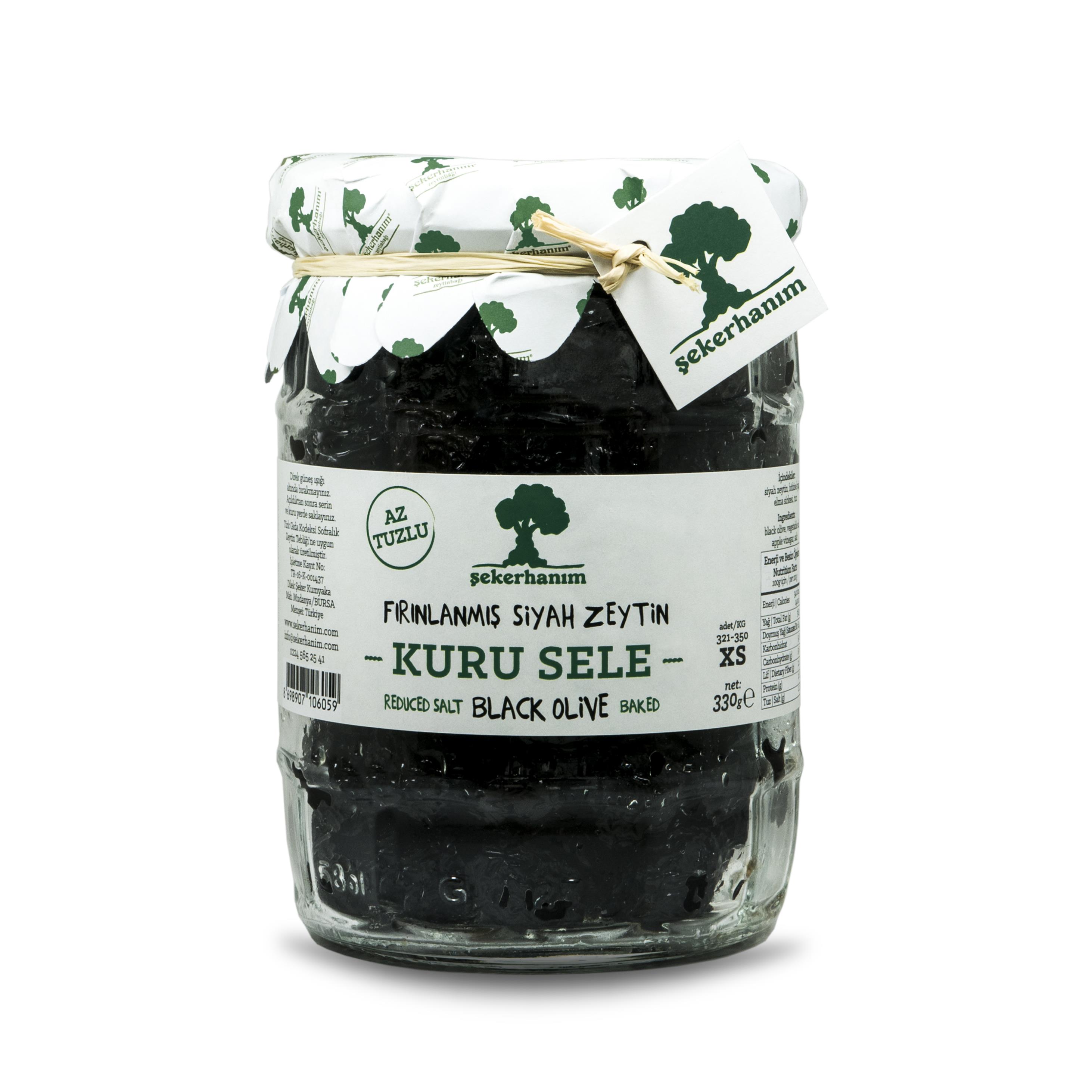 Fırınlanmış Kuru Sele Siyah Zeytin 330 g
