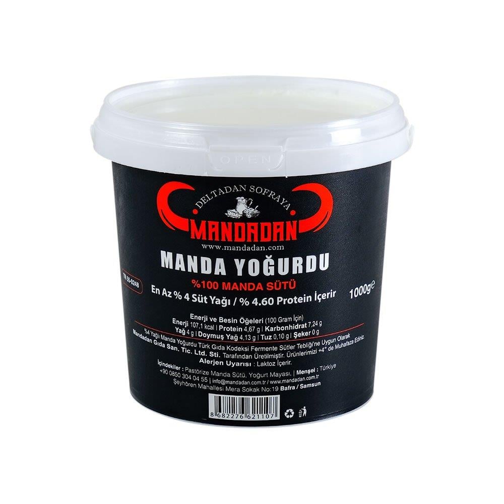 Mandadan Yarım Yağlı Manda Yoğurdu 1 kg
