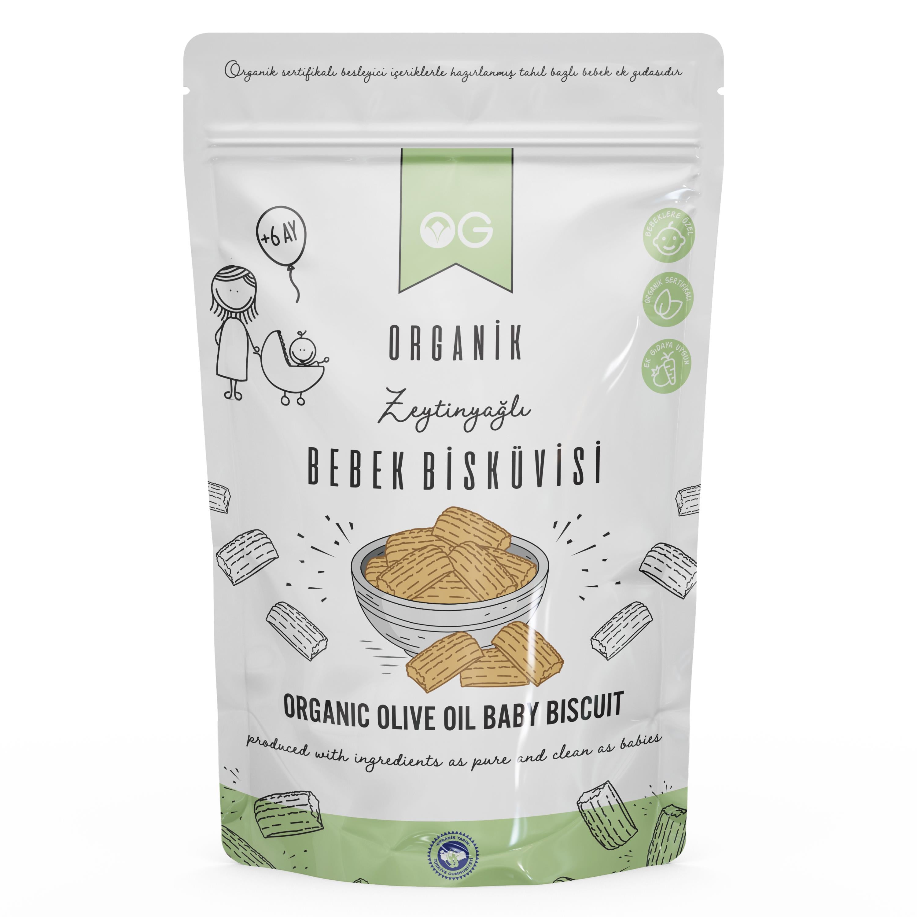 Organik Zeytinyağlı Bebek Bisküvisi 300 g