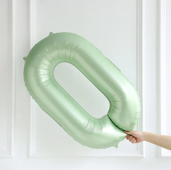 0 ZEYTİN YEŞİLİ RAKAM BALON (66 CM)