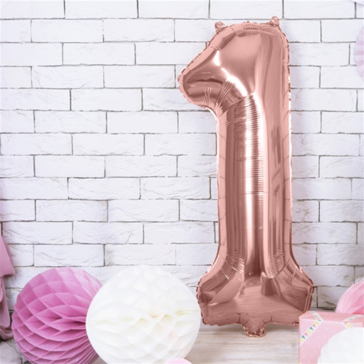 1 ROSE GOLD RAKAM BALON(100 cm)