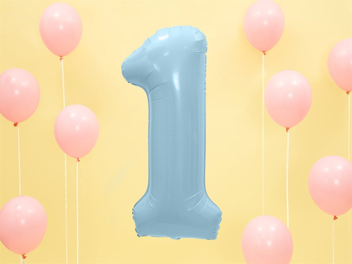 1 YAŞ MAVİ RAKAM BALON (75 CM)