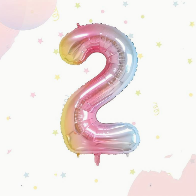 2 GÖKKUŞAĞI RAKAM BALON (100 CM)