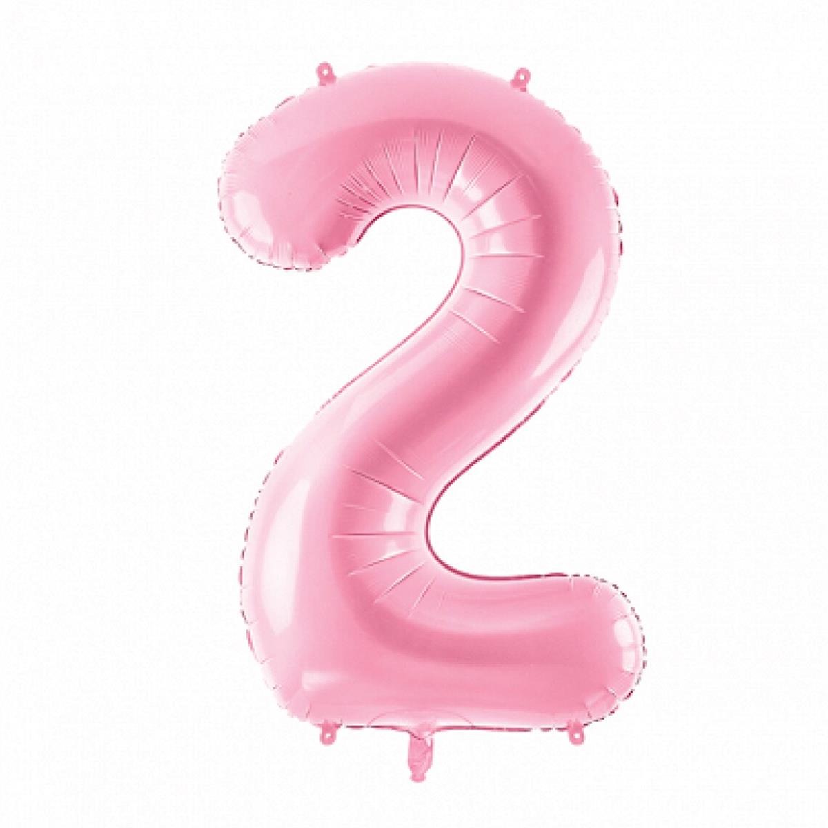 2 PEMBE RAKAM BALON (100 CM)
