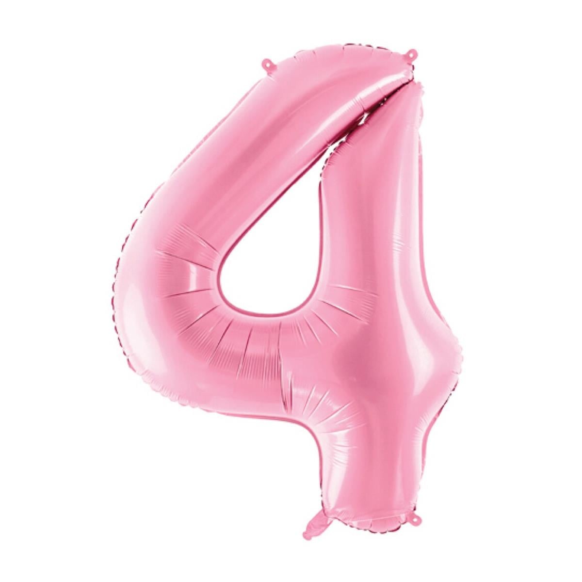 4 PEMBE RAKAM BALON (100 CM)