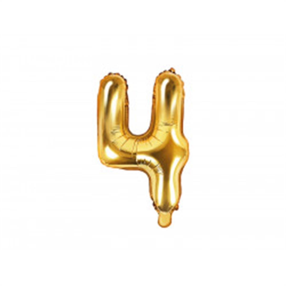 4 Rakam Gold Folyo Balon (35 CM) 