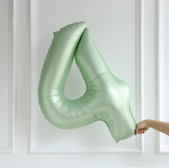 4 ZEYTİN YEŞİLİ RAKAM BALON (66 CM)