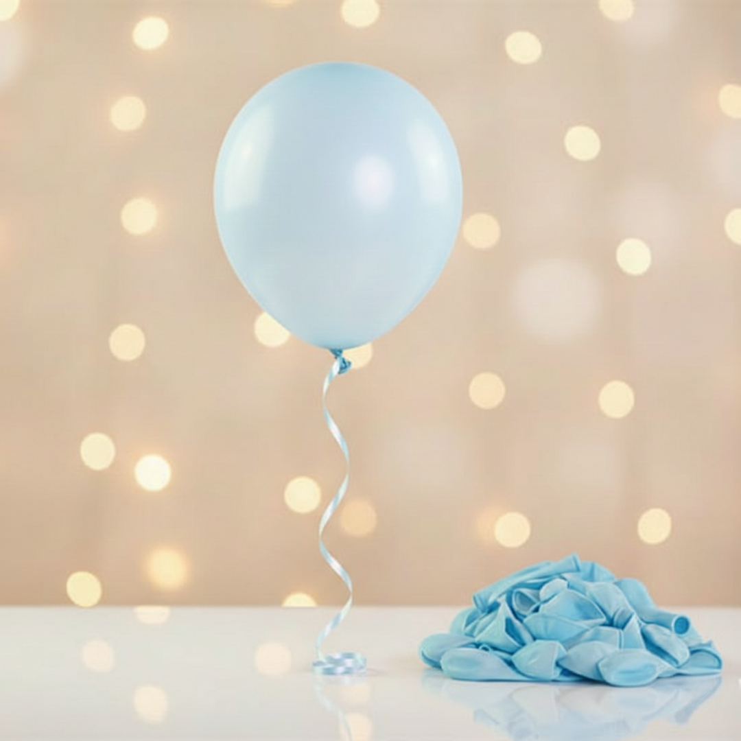 5 İNÇ MİNİ Makaron Balon Mavi (10 ADET)