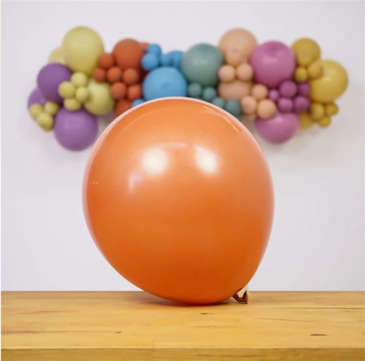 5 İNÇ Retro Balon Yanık Turuncu (10 ADET)