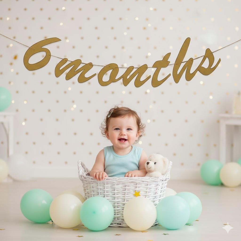 6 Months İtalik Kraft Banner