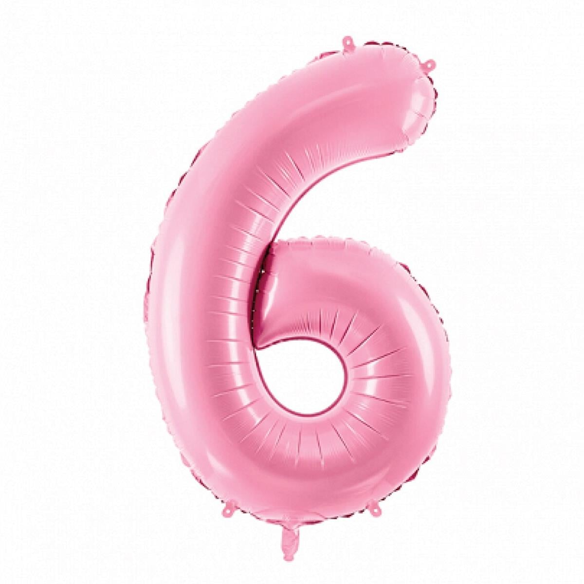6 PEMBE RAKAM BALON (100 CM)