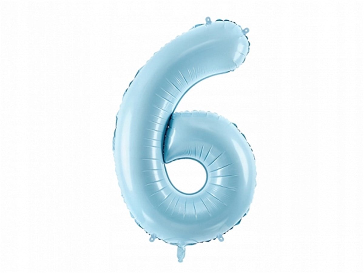 6 YAŞ MAVİ RAKAM BALON (75 cm)