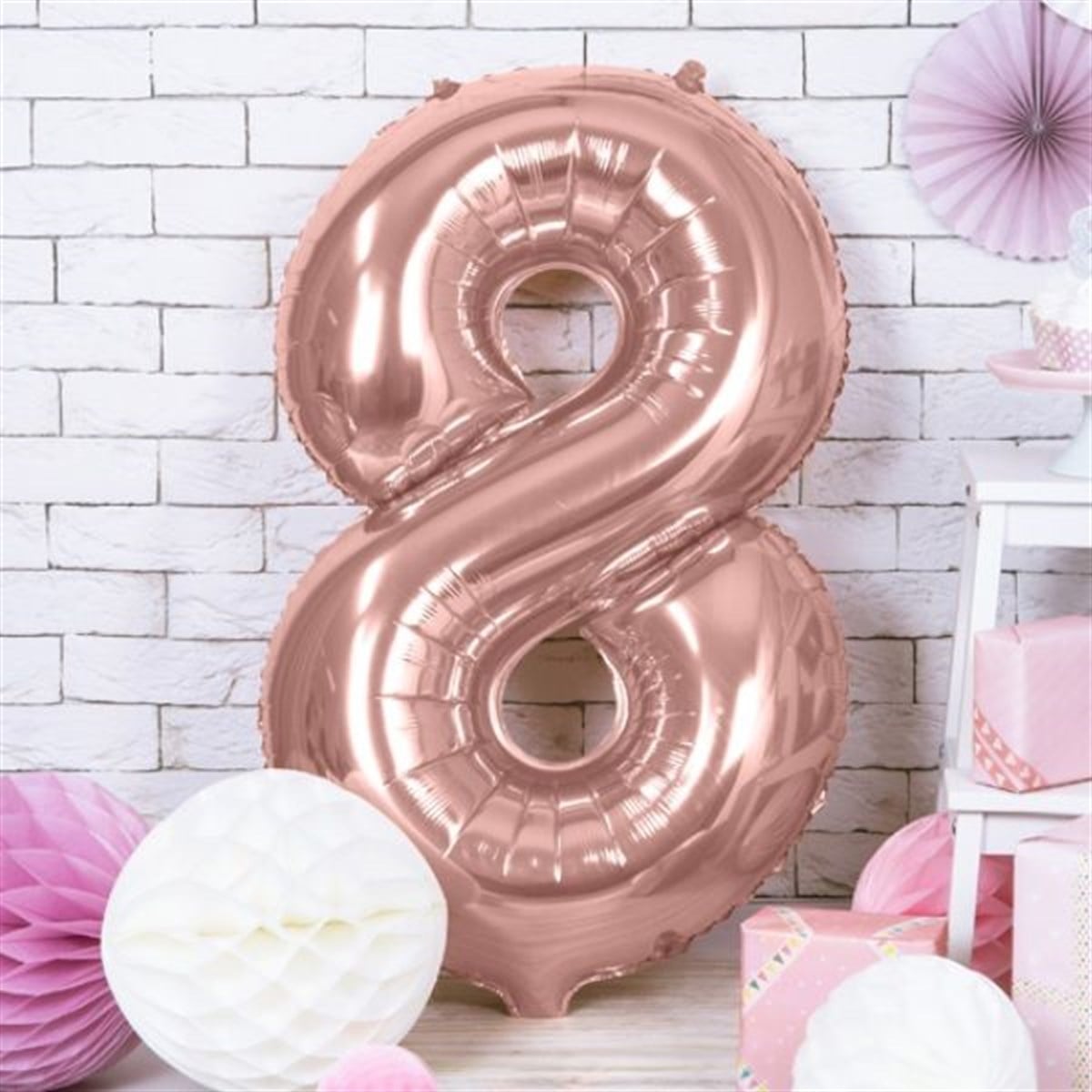 8 ROSE GOLD RAKAM BALON (100 cm)
