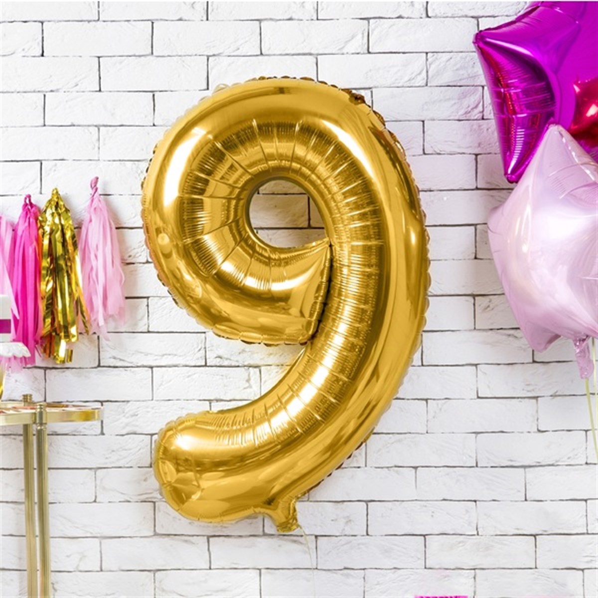 9 GOLD RAKAM BALON (100 cm)