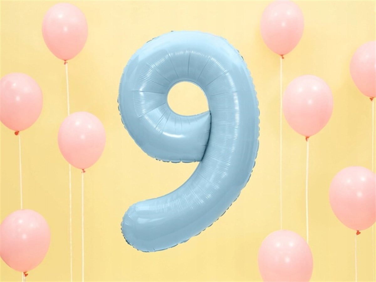 9 YAŞ MAVİ RAKAM BALON (75 cm)