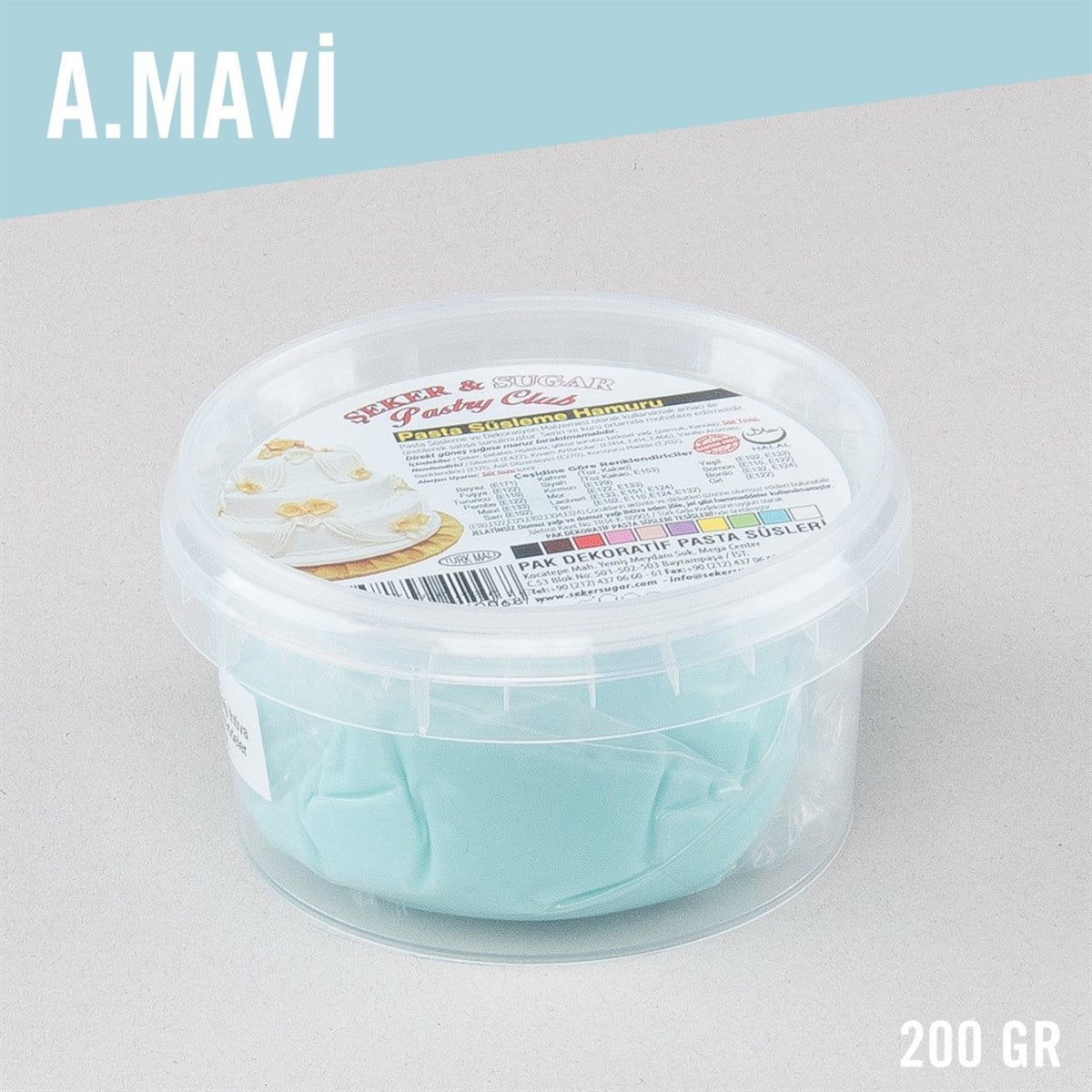 A.MAVİ ŞEKER HAMURU (200 GR)