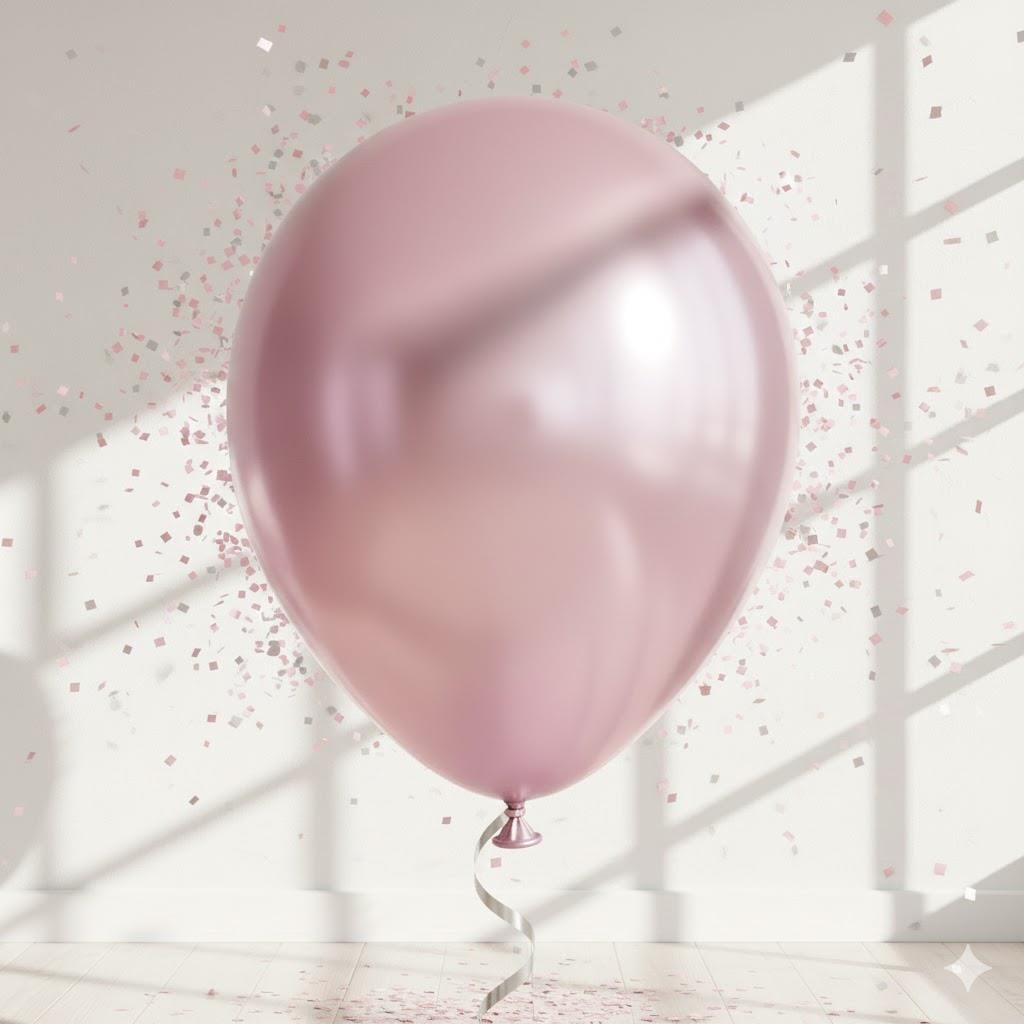 AÇIK PEMBE KROM BALON ( Adet)