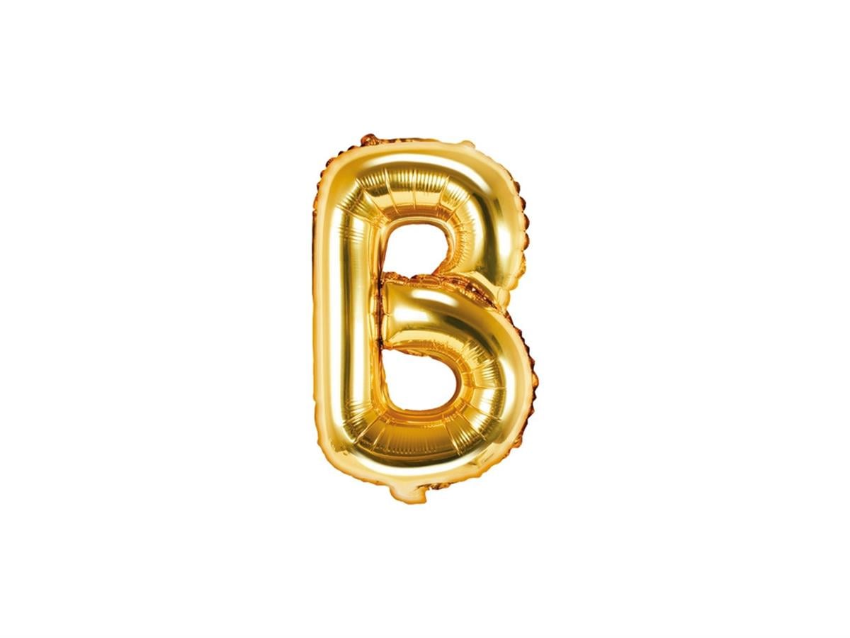 B Harf Gold Folyo Balon (35 CM)