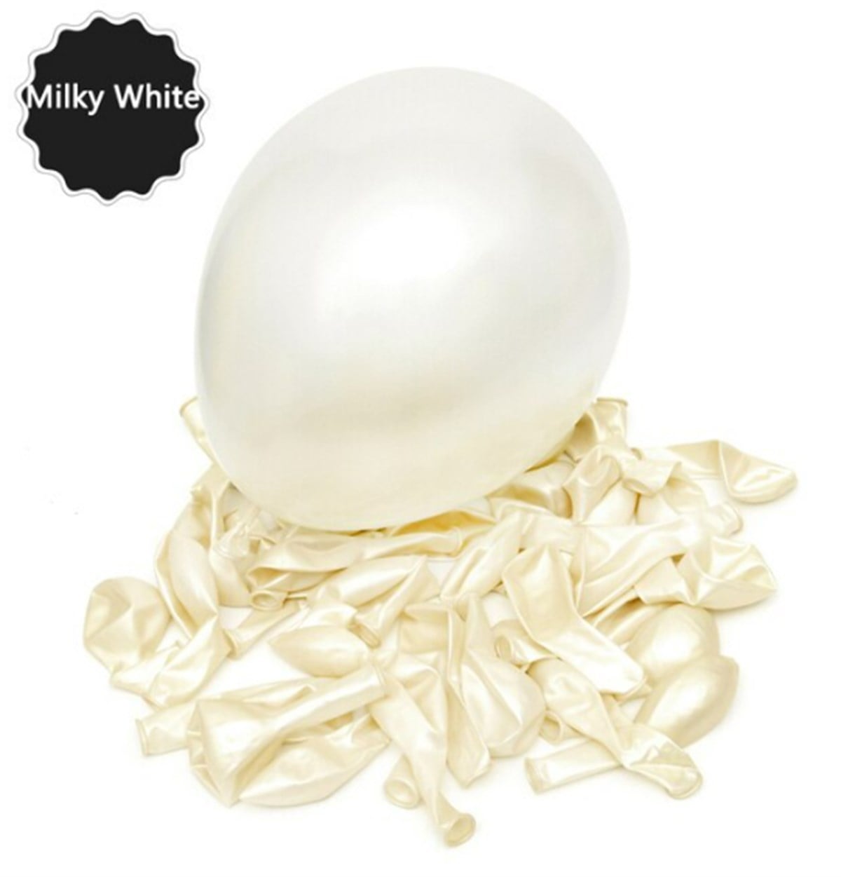 BEYAZ METALİK BALON (1O adet)
