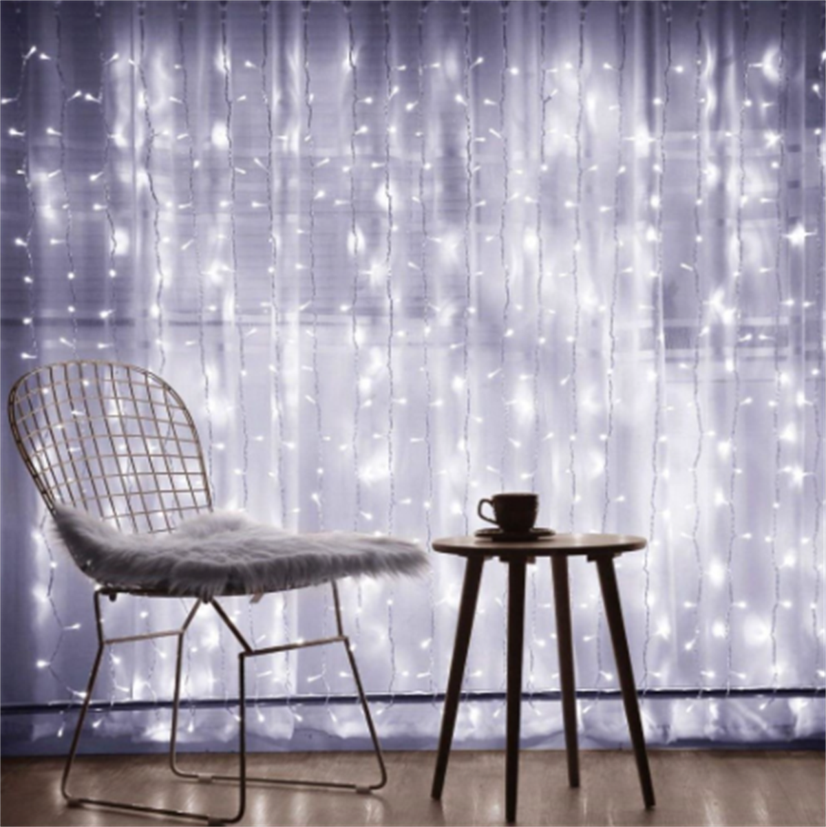 BEYAZ PERDE LED IŞIK (200 x 200 )
