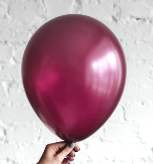 BORDO METALİK BALON (10 adet)