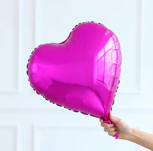 Fuşya Kalp Folyo Balon 