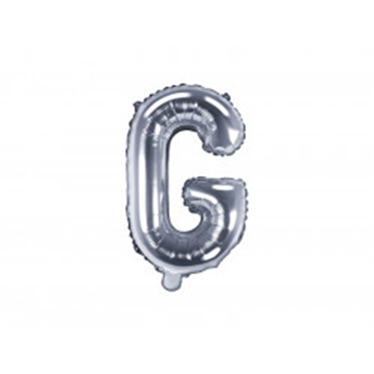 G Harf Gümüş Folyo Balon (35 CM)  