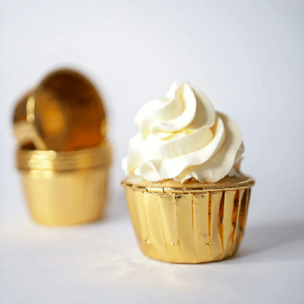 Gold Metalik Kek Kalıbı (25 adet)