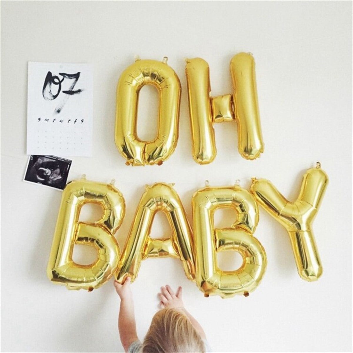 GOLD OH BABY BALON 