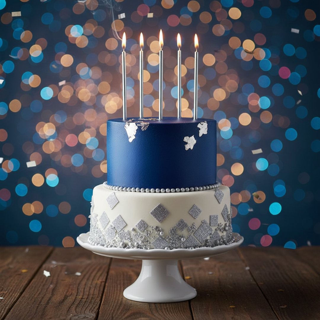 GÜMÜŞ PASTA MUM (6 ADET)