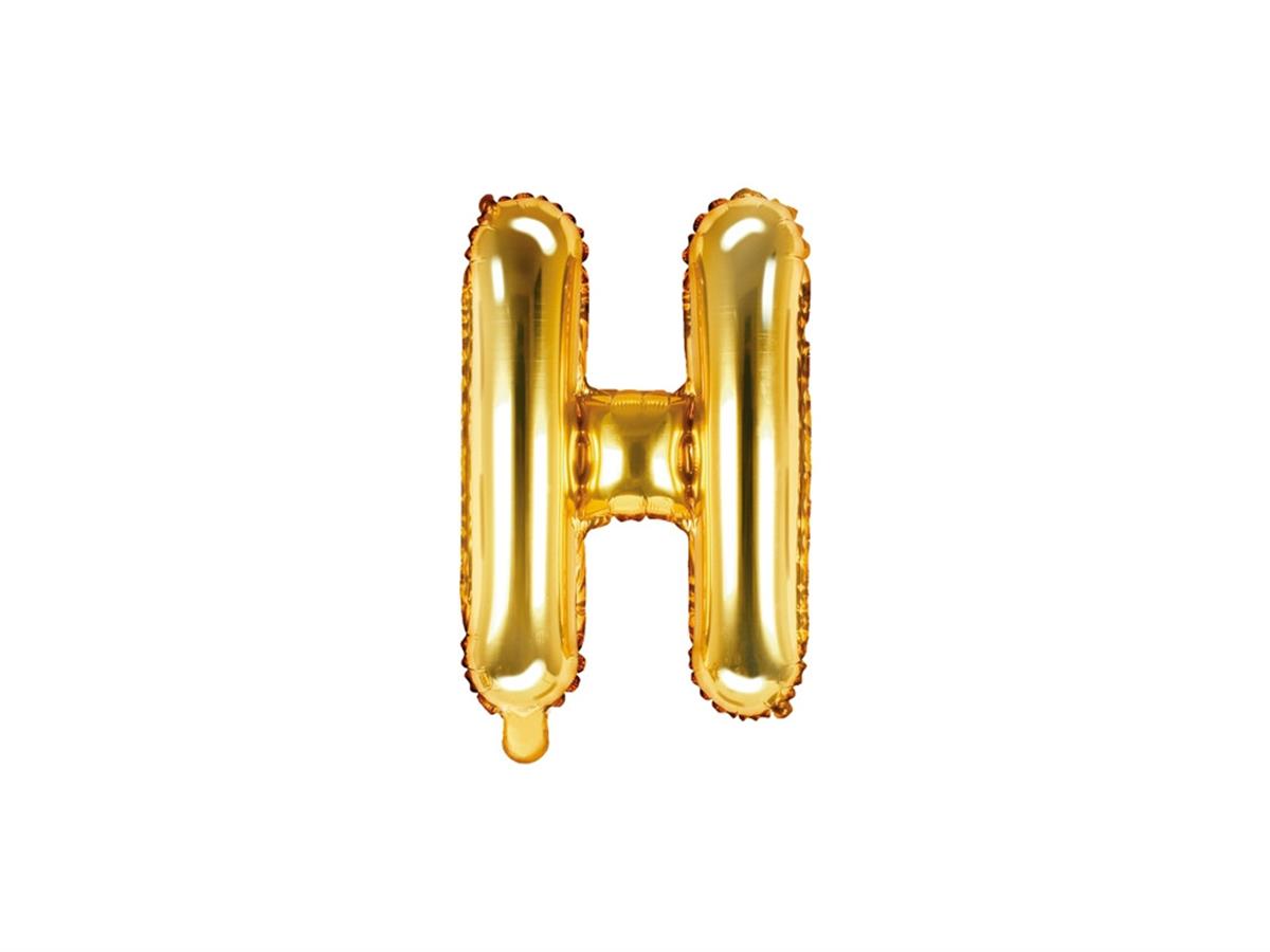 H Harf Gold Folyo Balon (35 CM)