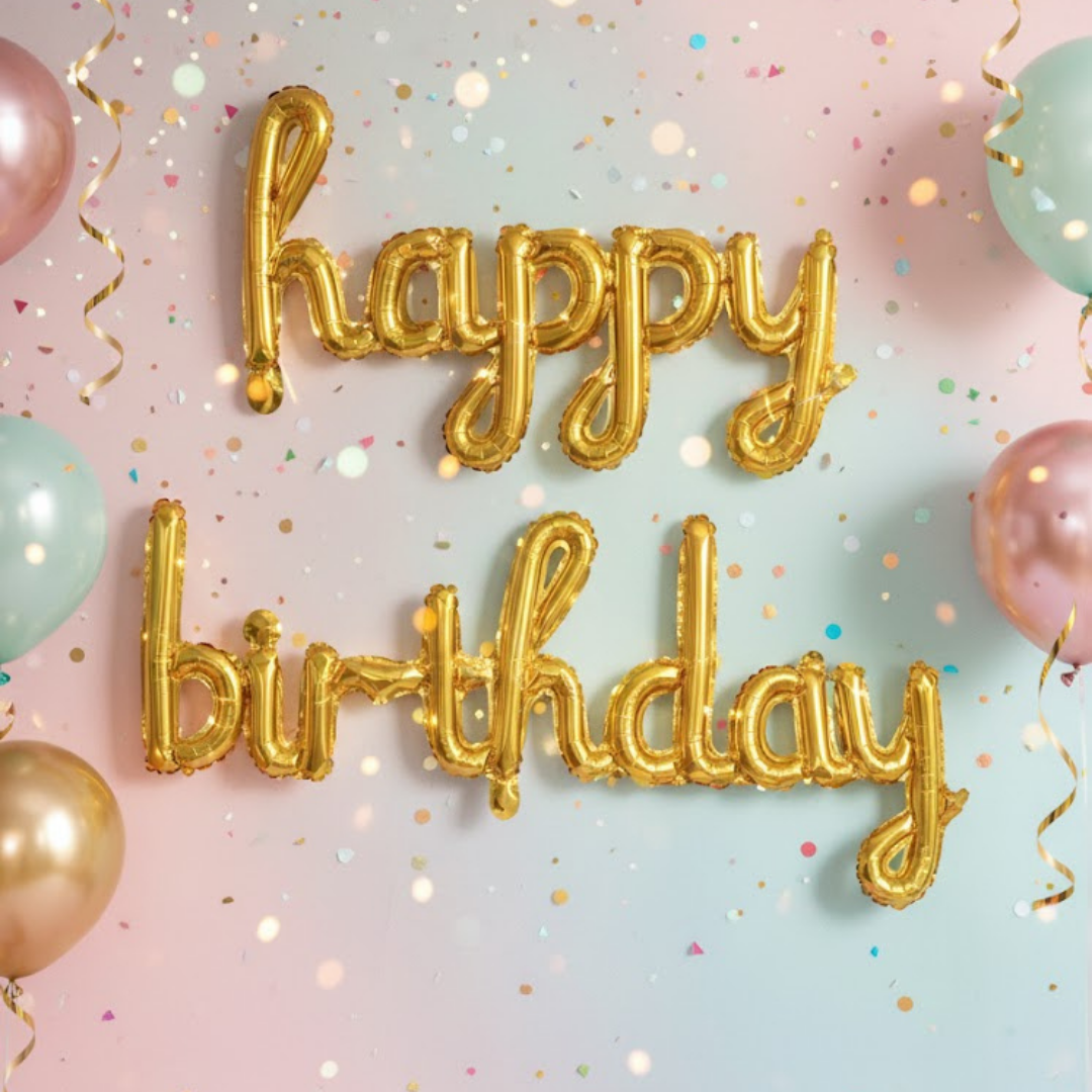 Happy Bırthday İmza Gold  Folyo Balon